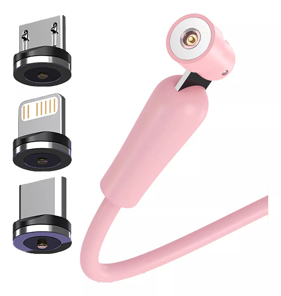 Cabo Carregador Magnético 3 Em 1