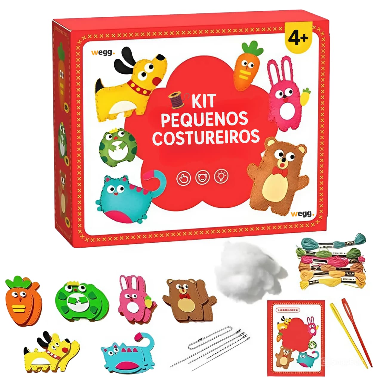 🧵Kit Pequenos Costureiros – Aprenda a Costurar Brincando!