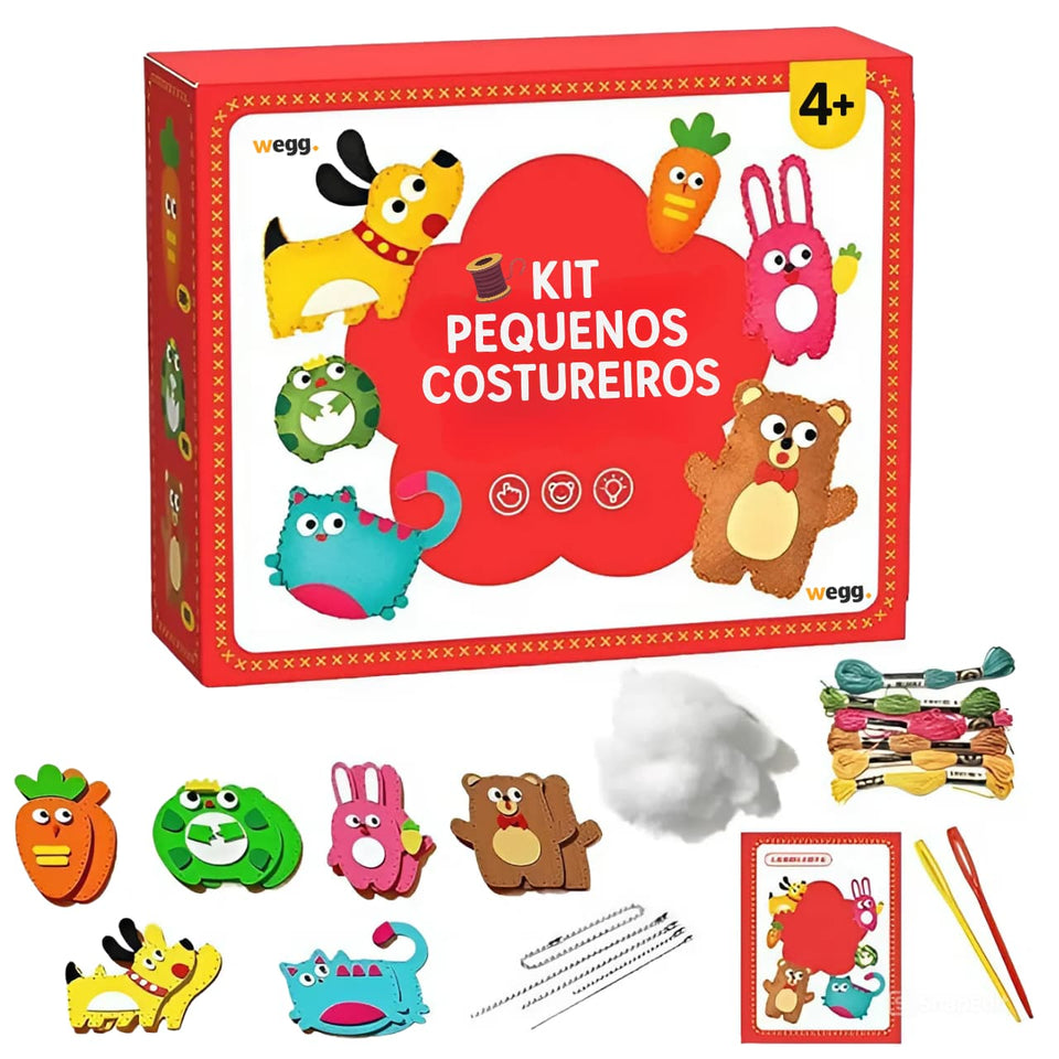 🧵Kit Pequenos Costureiros – Aprenda a Costurar Brincando!