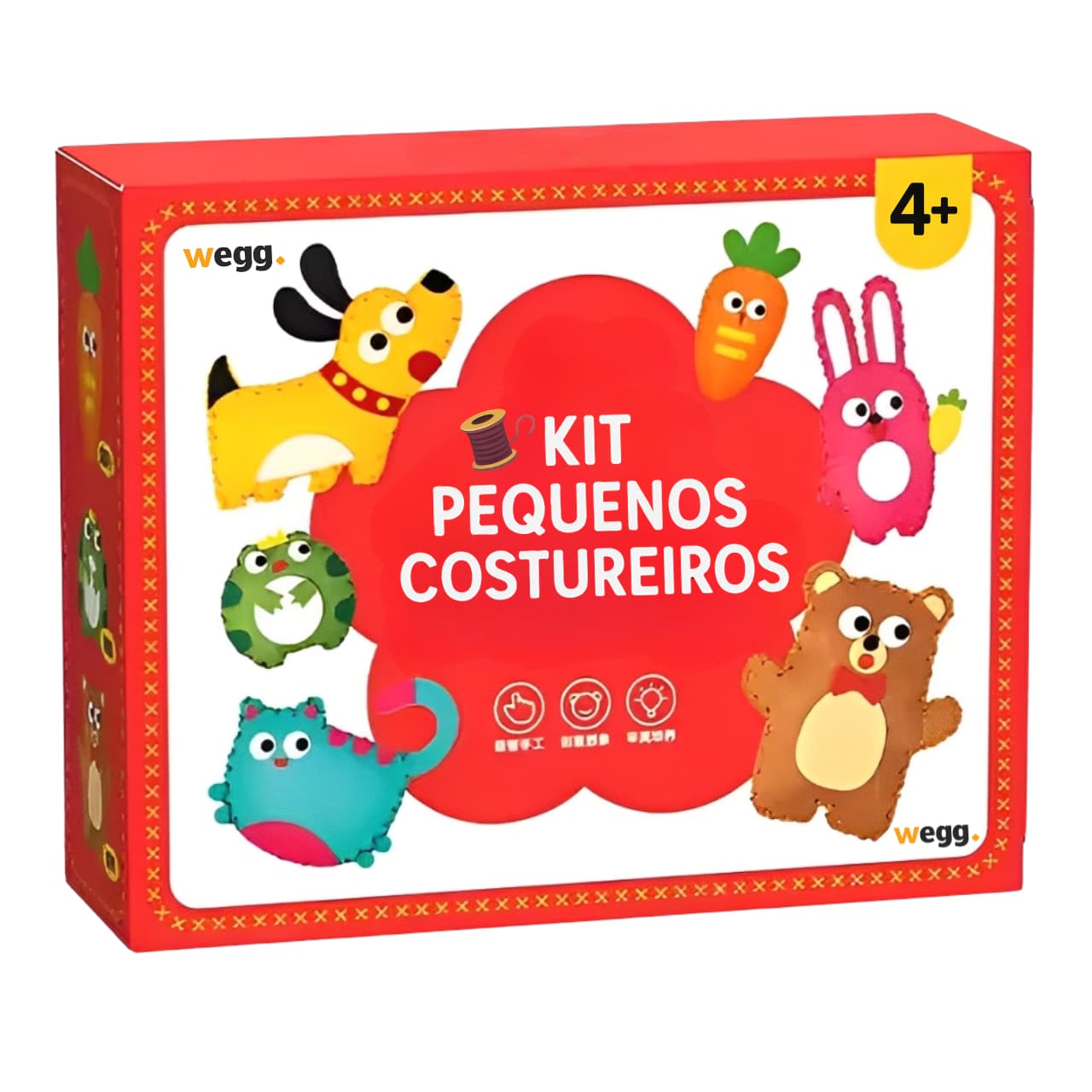 🧵Kit Pequenos Costureiros – Aprenda a Costurar Brincando!